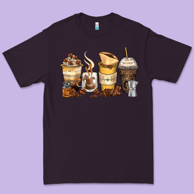 Coffee Cups Premium Tee Designed By Zillion Design Studio