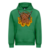 Emerald cow sunflower leopard Urban Hoodie - OliviaCreatesArt
