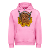 Fuchsia Pink cow sunflower leopard Urban Hoodie - OliviaCreatesArt