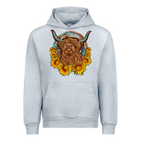 Heather Grey cow sunflower leopard Urban Hoodie - OliviaCreatesArt