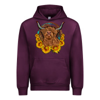 Mauve Wine cow sunflower leopard Urban Hoodie - OliviaCreatesArt