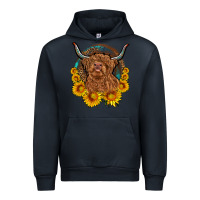 Navy cow sunflower leopard Urban Hoodie - OliviaCreatesArt