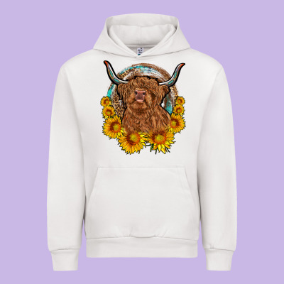 Cow Sunflower Leopard Urban Hoodie Designed By Oliviacreatesart