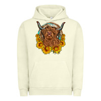 Pigment Pistachio cow sunflower leopard Urban Hoodie - OliviaCreatesArt