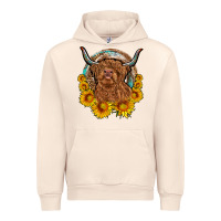 Sandshell cow sunflower leopard Urban Hoodie - OliviaCreatesArt