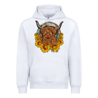 White cow sunflower leopard Urban Hoodie - OliviaCreatesArt