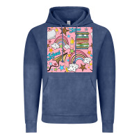 Vintage Denim school with rainbow seamless pattern Vintage Hoodie - BundleAndBundleShop