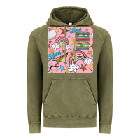Vintage Olive school with rainbow seamless pattern Vintage Hoodie - BundleAndBundleShop