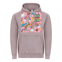 Vintage Zinc school with rainbow seamless pattern Vintage Hoodie - BundleAndBundleShop