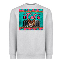 Heather Grey Western Bengal Cat Mom Heavyweight Sweatshirt - LillyAllenDesigns