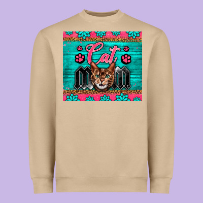 Western Bengal Cat Mom Heavyweight Sweatshirt Designed By Lillyallendesigns