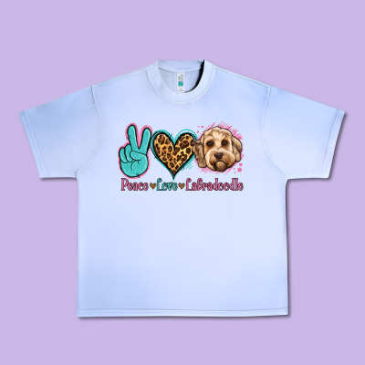 Peace Love Labradoodle Urban Heavy Tee Designed By Jasminsmagicworld