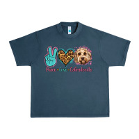 Midnight Navy peace love labradoodle Urban Heavy Tee - Jasminsmagicworld