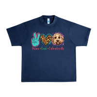 Navy peace love labradoodle Urban Heavy Tee - Jasminsmagicworld