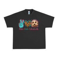 Pigment Black peace love labradoodle Urban Heavy Tee - Jasminsmagicworld