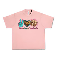 Salmon peace love labradoodle Urban Heavy Tee - Jasminsmagicworld