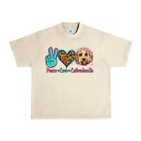 Sandshell peace love labradoodle Urban Heavy Tee - Jasminsmagicworld