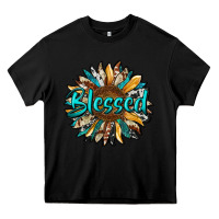 Black blessed sunflower Heavy Core Tee - RanaPortraitStore