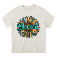 Cream blessed sunflower Heavy Core Tee - RanaPortraitStore