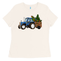 Bone Christmas farm tractor Ladies Tee - RanaPortraitStore
