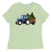 Matcha Christmas farm tractor Ladies Tee - RanaPortraitStore