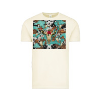 Vintage Arctic bull skull flowers cowhides and leopard Vintage Tee - Artiststas