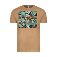 Vintage Camel bull skull flowers cowhides and leopard Vintage Tee - Artiststas