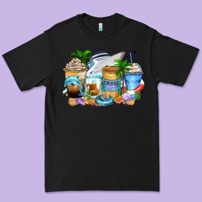 Cruise Life Coffee Cups Premium Tee Designed By Zillion Design Studio