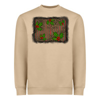 Mushroom christmas plaid leopard mistletoe background Heavyweight Sweatshirt - BarkalooDesign