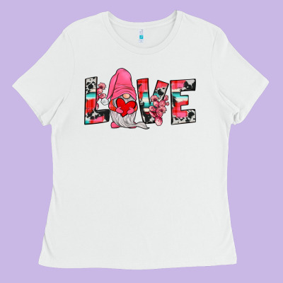 Gnome Love Ladies Tee Designed By Jahusdesignshop
