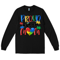 Black proud autism mom Long Sleeve Tee - MaliasSmallBusiness