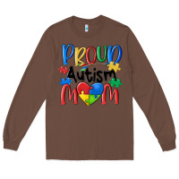 Chestnut proud autism mom Long Sleeve Tee - MaliasSmallBusiness