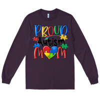 Plum proud autism mom Long Sleeve Tee - MaliasSmallBusiness