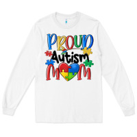 White proud autism mom Long Sleeve Tee - MaliasSmallBusiness