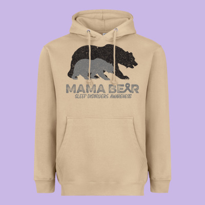 Mama Bear Sleep Disorders Awareness Heavyweight Hoodie Designed By Bettercallsaul
