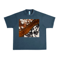 Midnight Navy cowhide leather Urban Heavy Tee - BarkalooDesign