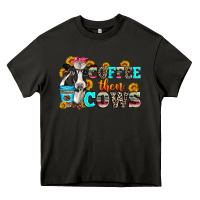 Asphalt coffee then cows Heavy Core Tee - Zillion Design Studio