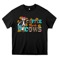 Black coffee then cows Heavy Core Tee - Zillion Design Studio