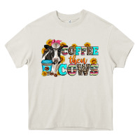 Cream coffee then cows Heavy Core Tee - Zillion Design Studio