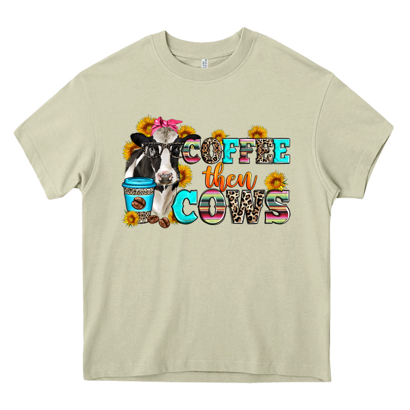 Coffee Then Cows Heavy Core Tee by Zillion Design Studio | Teevron