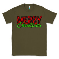 Army Green merry christmas tartan Classic Tee - Jasminsmagicworld