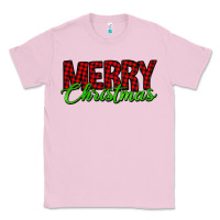 Bubblegum Pink merry christmas tartan Classic Tee - Jasminsmagicworld