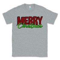 Heather Grey merry christmas tartan Classic Tee - Jasminsmagicworld