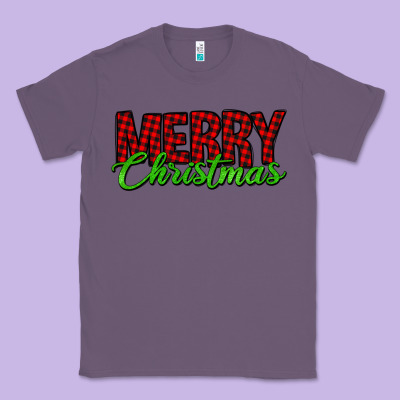 Merry Christmas Tartan Classic Tee Designed By Jasminsmagicworld