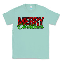 Seafoam merry christmas tartan Classic Tee - Jasminsmagicworld