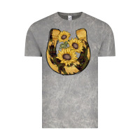 Cloud Rock horseshoe sunflower camouflage Vintage Tee - AdoDesignShop