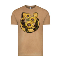 Vintage Camel horseshoe sunflower camouflage Vintage Tee - AdoDesignShop