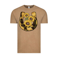 Vintage Coffee horseshoe sunflower camouflage Vintage Tee - AdoDesignShop