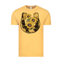 Vintage Mustard horseshoe sunflower camouflage Vintage Tee - AdoDesignShop