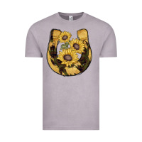 Vintage Zinc horseshoe sunflower camouflage Vintage Tee - AdoDesignShop